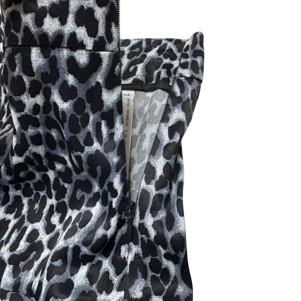 Zara Leopard Print Mini Skort Black/Navy Sz S NWT - Picture 7 of 10
